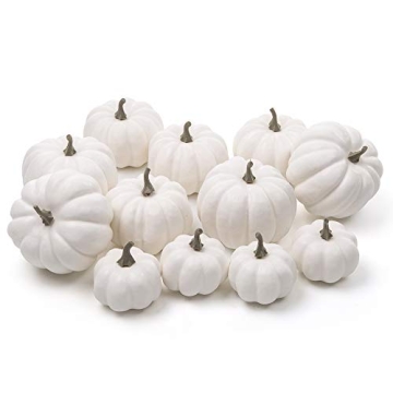Ogrmar 12 Pack Mini Artificial Pumpkins for Fall Decor