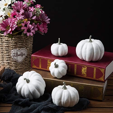 Ogrmar 12 Pack Mini Artificial Pumpkins for Fall Decor