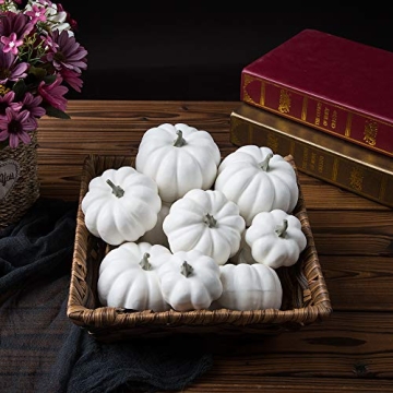 Ogrmar 12 Pack Mini Artificial Pumpkins for Fall Decor