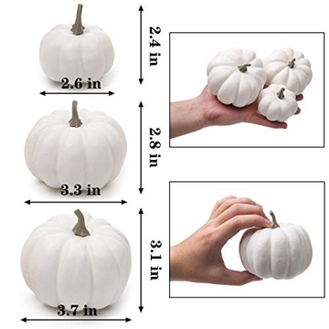 Ogrmar 12 Pack Mini Artificial Pumpkins for Fall Decor