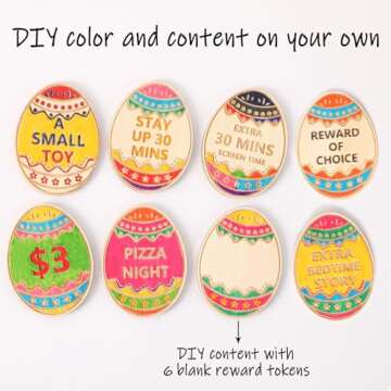 CypherX Easter Egg Fillers - Unique Wooden Tokens for Kids