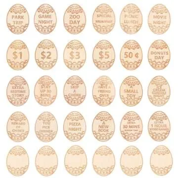 CypherX Easter Egg Fillers - Unique Wooden Tokens for Kids