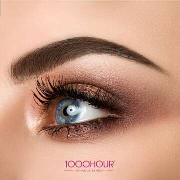 1000 Hour Professional Formula Brow Color Kit - Defined Brows with a Long-Lasting Formula with Eyebrow Mascara - Brow Gel for Stunning Brows that Last Up To 6 Weeks with 12 Applications - Dark Brown