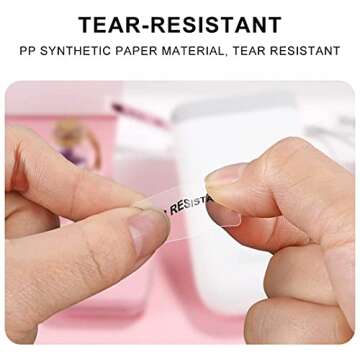 Label Maker Tape NIIMBOT D11 0.55 inches 1.18 inches Adapted Label Print Paper 210 Pcs (Transparent)