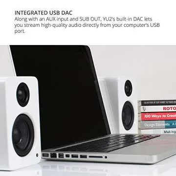 Kanto YU2GT Compact Gaming Speakers with USB DAC