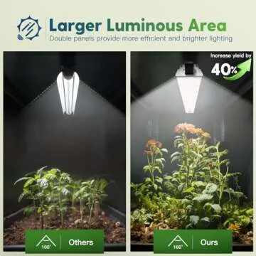 FREELICHT 4 Pack 4ft LED Grow Light, 60W (350W Equivalent), Sunlike Full Spectrum Integrated Plant Light for Hydroponic Indoor Plant Seedling Veg and Flower, Plug in with On/Off Switch