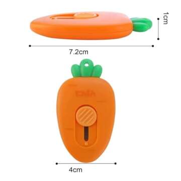 HLLMX 2 PCS Mini Box Cutter Mini Portable Utility Knive Retractable Box Letter Opener Portable Utili...