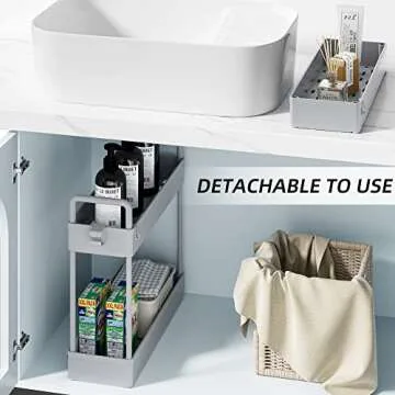 SOLEJAZZ Slim 3 Tier Storage Cart for Smart Organizing