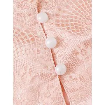DIDK Women's Lace Trim Bralette Shorts Pajama Set