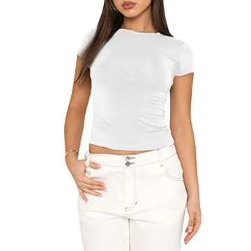 Stylish Sexy Short Sleeve Top for Women - Comfort Meets Style