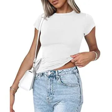 Stylish Sexy Short Sleeve Top for Women - Comfort Meets Style