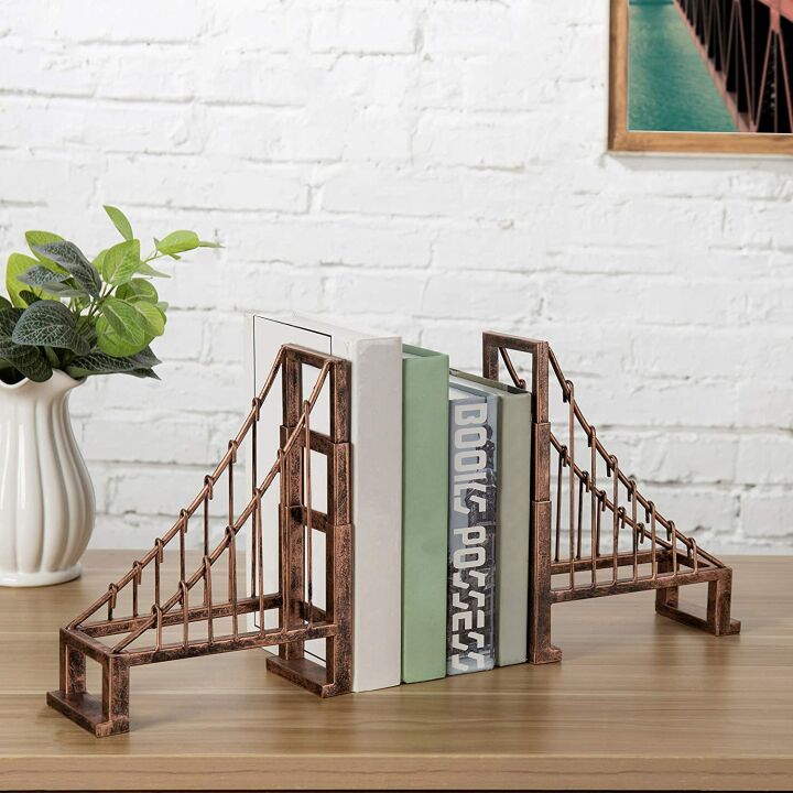 Bronze Suspension Bridge Decorative Bookends
