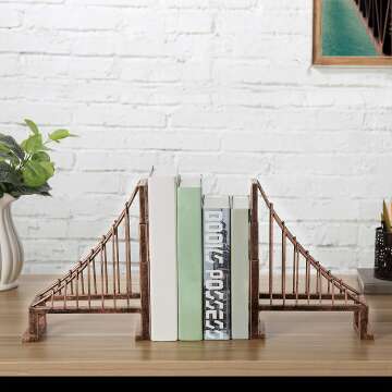 Bronze Suspension Bridge Decorative Bookends