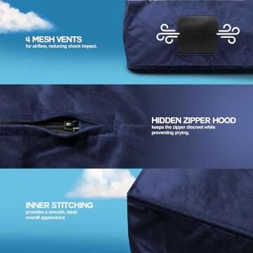 Homewell 3 x 4 Ft Crash Pad – Soft Velvet Cover Sensory Crash Pad for Kids with Durable Shock-Absorbing Foam, Machine Washable Cover, Ultimate Comfort and Safety for Kids, Adults and Pets (Blue)