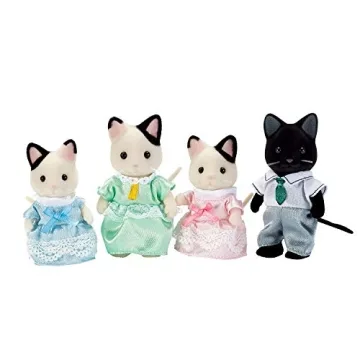 Calico Critters Black Cat Family – Adorable Dollhouse Figures for Creative Play