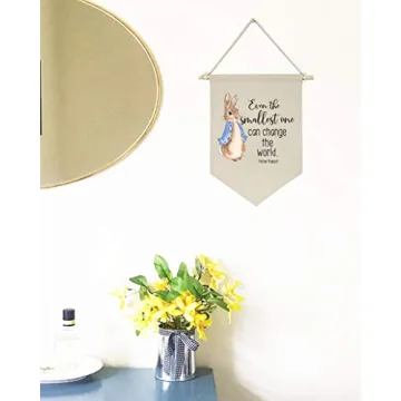 Canvas Hanging Flag Banner Gift for Kids and Nurseries