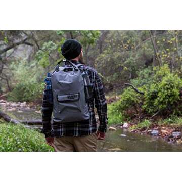 Chaos Ready Waterproof Dry Bag Backpack | Marine Dry Bag For Kayaking, Fishing, Gray,