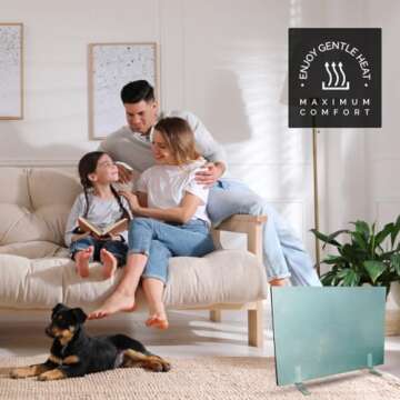 Cozy Legs Flat Panel Heater - Slim, Energy-Efficient, Versatile Personal Space Heater