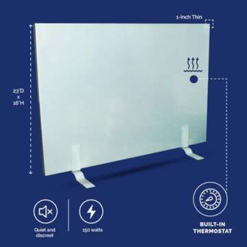 High-Efficiency Cozy Legs Flat Panel Heater for Comfort