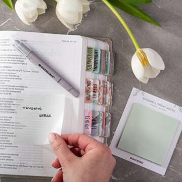 DiverseBee 50 Sheets Transparent Sticky Notes - Planner Accessories