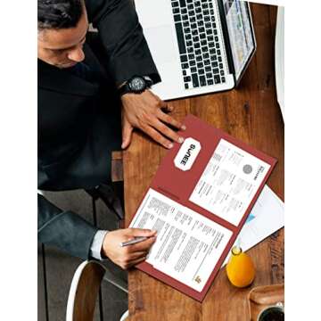 SUNEE Folders with Pockets(25 Pack, Assorted Colors), 2 Pocket Folders Fit Letter Size Paper, Paper File Folder for School Office Home Business