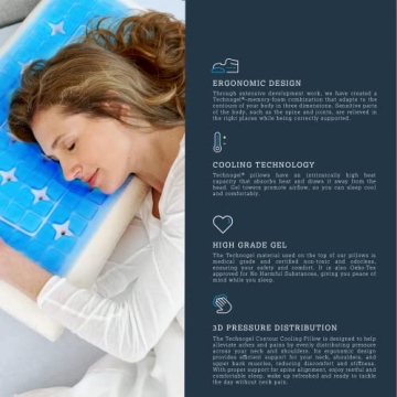 Technogel Deluxe Cooling Gel Pillow for Neck Relief