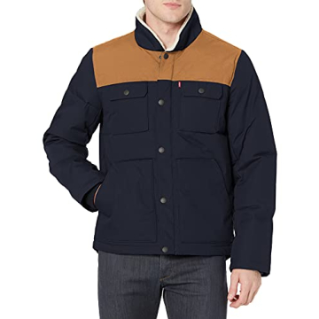 Levi's Quilted Puffer Jacket with Sherpa Collar