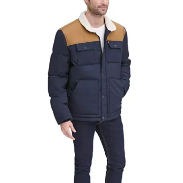 Levi's Quilted Puffer Jacket with Sherpa Collar