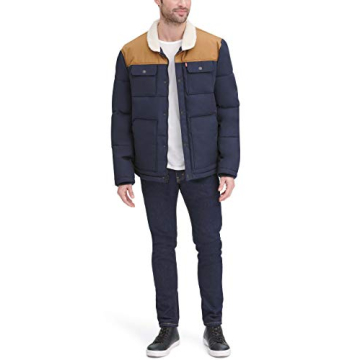 Levi's Quilted Puffer Jacket with Sherpa Collar