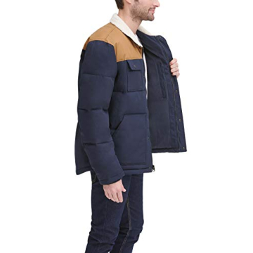 Levi's Quilted Puffer Jacket with Sherpa Collar