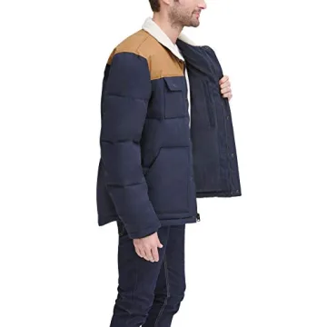 Levi's Quilted Puffer Jacket with Sherpa Collar