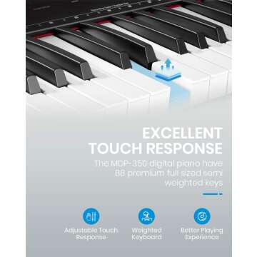 Moukey MDP-350 - Perfect Digital Piano for Beginners