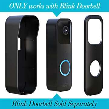 Blink Doorbell Mount, Adhesive Door Mount for Blink Video Doorbell, No-Drill Mounting Bracket Accessories for Blink Doorbell Security System