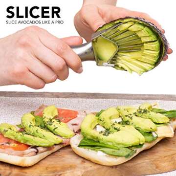Avo Hero Ultimate Bundle-Professional-Grade Food Prep Tools Stainless Steel Slicer, ABS Plastic Save...