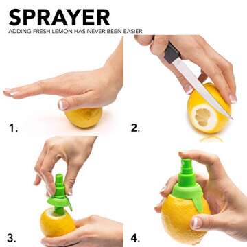 Avo Hero Ultimate Bundle-Professional-Grade Food Prep Tools Stainless Steel Slicer, ABS Plastic Saver, Cuber, 2-Piece Citrus Sprayer and Tray-Quick and Easy to Use-Dishwasher-Safe Set, Avocado Green