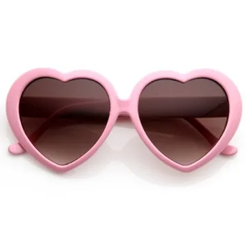 zeroUV Oversized Heart Shaped Sunglasses UV400 Cute Trendy Love Fashion Eyewear for Women 52mm (Ligh...