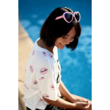 zeroUV Heart Shaped Sunglasses UV400 Trendy Eyewear