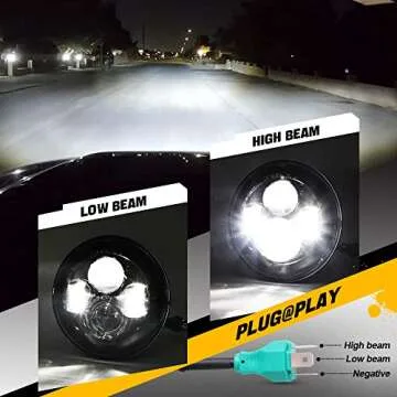 SPL 7 Inch Round LED Headlights for Jeep and Hummer