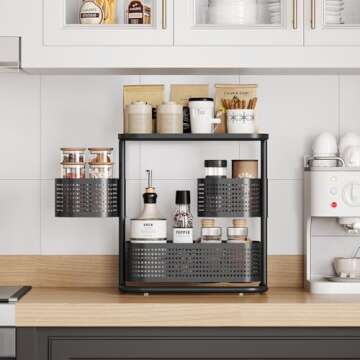 KINGRACK Bathroom Counter Organizer, 3 Tier Rotating Vanity Bedroom Storage cabinet, Cosmetic Holder...