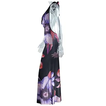 Snllz Sexy Y2K Open Back Maxi Dress for Women