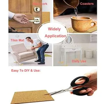 YYaaloa 24 Pcs Self-Adhesive Mini Squares Backing Cork Tiles Sheets 4"x 4" for DIY Coasters and DIY Crafts Cork Board Squares, Cork Tiles, Cork Mat (24pcs)