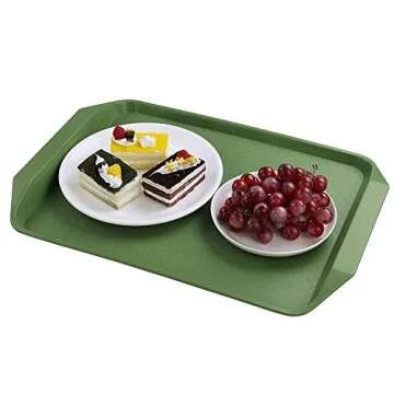 Durable Qskely Fast Food Trays - Set of 4 Colors for Easy Dining