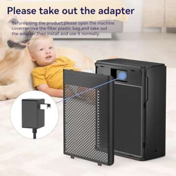 YARIKI Air Purifier for Pets Covers 1500 Sq Ft Quietly