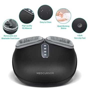 Medcursor Foot Massager - Deep Kneading with Heat for Pain Relief