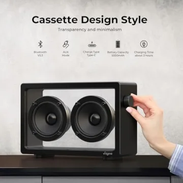 JAYINE Cassette Portable Bluetooth Speaker with 16W Power