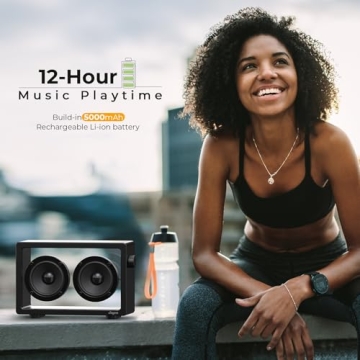 JAYINE Cassette Portable Bluetooth Speaker with 16W Power