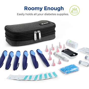 AUVON Insulin Cooler Travel Case for Diabetic Supplies