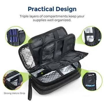 AUVON Insulin Cooler Travel Case for Diabetic Supplies