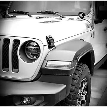 Seven Sparta Hood Latches Aluminum Hood Catch Compatible with Jeep Wrangler JK/JKU 2007-2017, JL/JLU 2018-2022 & Jeep Gladiator 2020-2022, 1 Pair (American Flag)