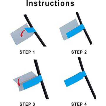 300pcs Cable Labels, 10 Colors Colorful Cord Labels Self Adhesive Waterproof Stickers for Cables Laser Printer Labeling Various Charger Cords,Cables Handwriting for Computer Wire Cable Management…